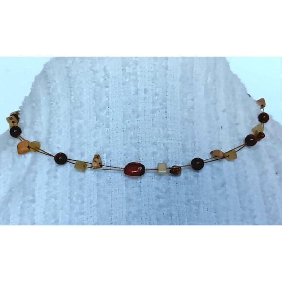 Lia Sophia Butterscotch Necklace 16"-18" - Picture 1 of 6